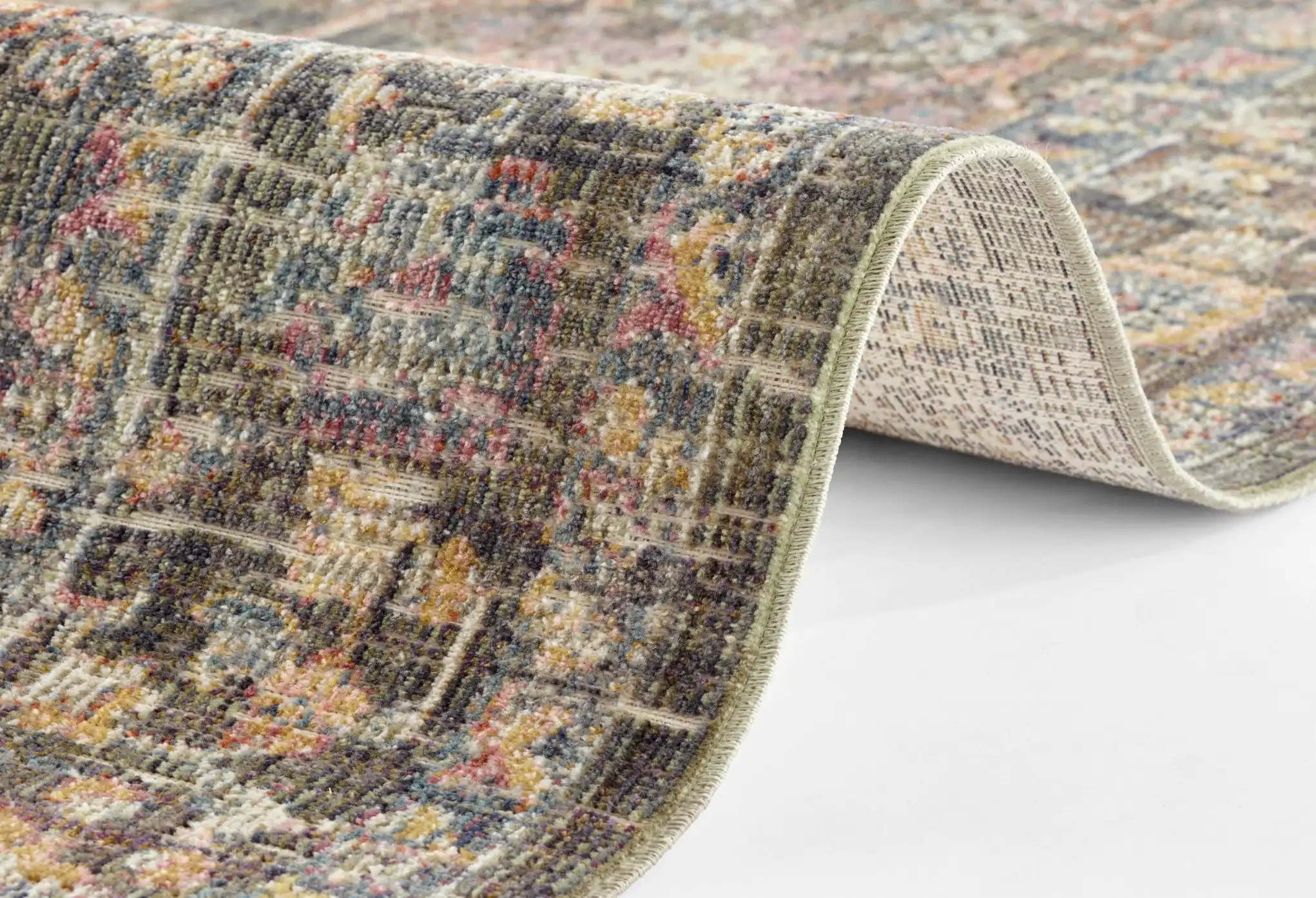 Cairo Washable 105589 Luxor Grey Multi Rug - Image 4