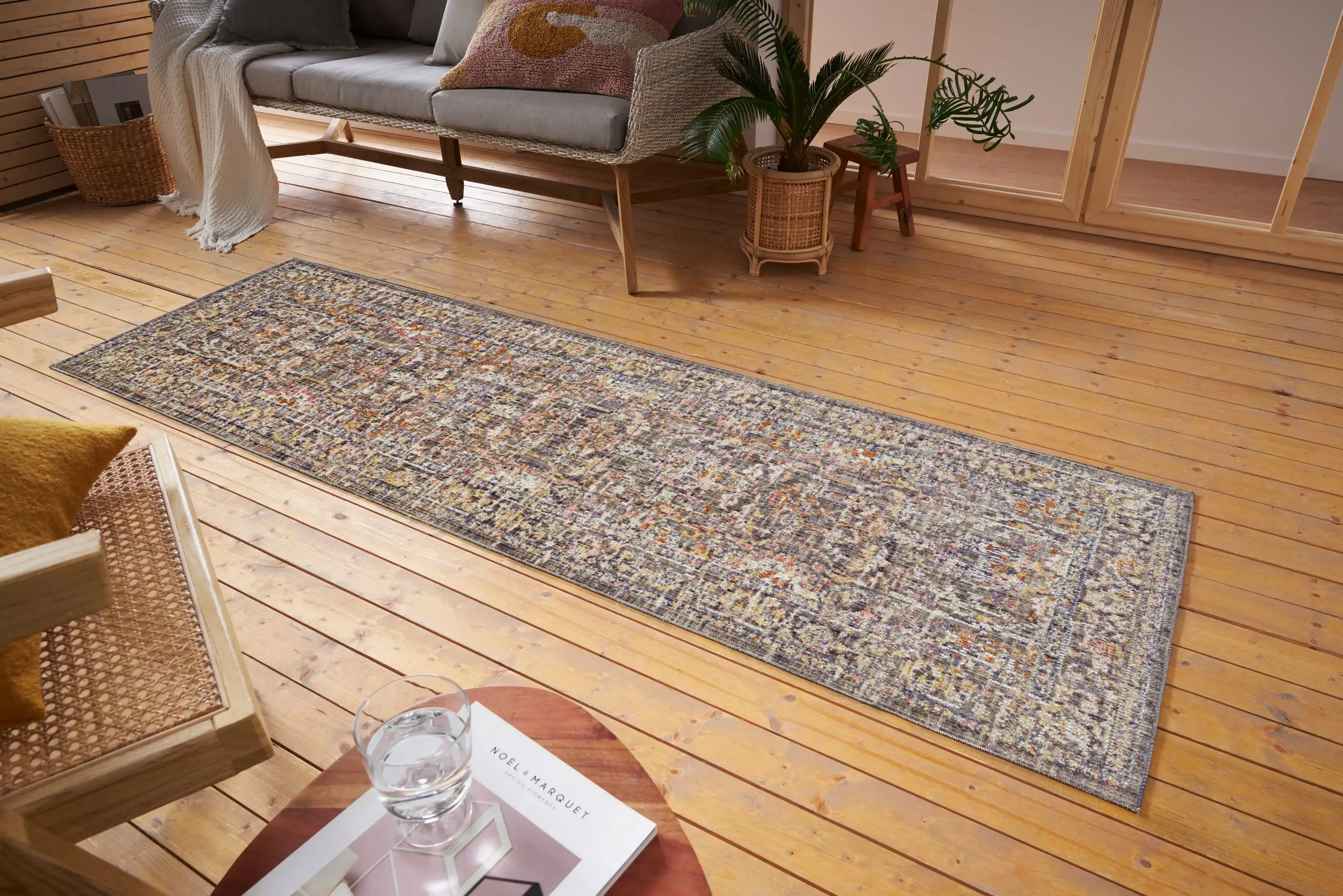 Cairo Washable 105589 Luxor Grey Multi Rug - Image 5