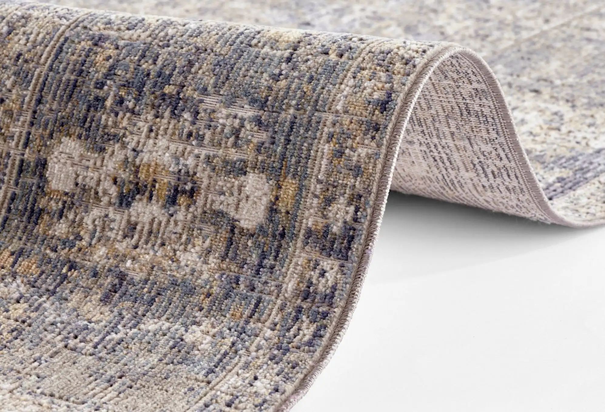 Cairo Washable Port Cream Blue Rug - Image 4