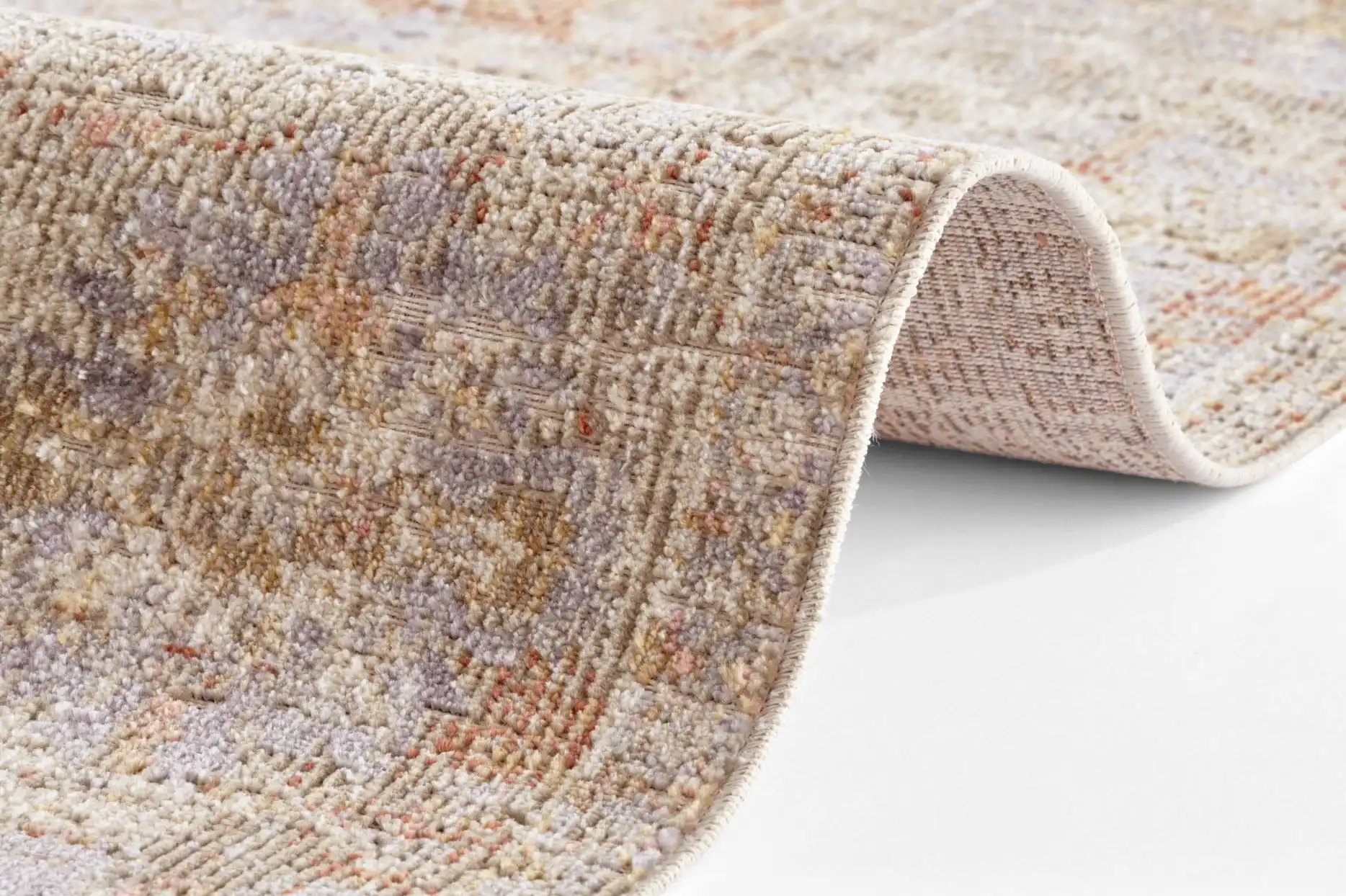 Cairo Washable 105587 Port Cream Red Rug - Image 4
