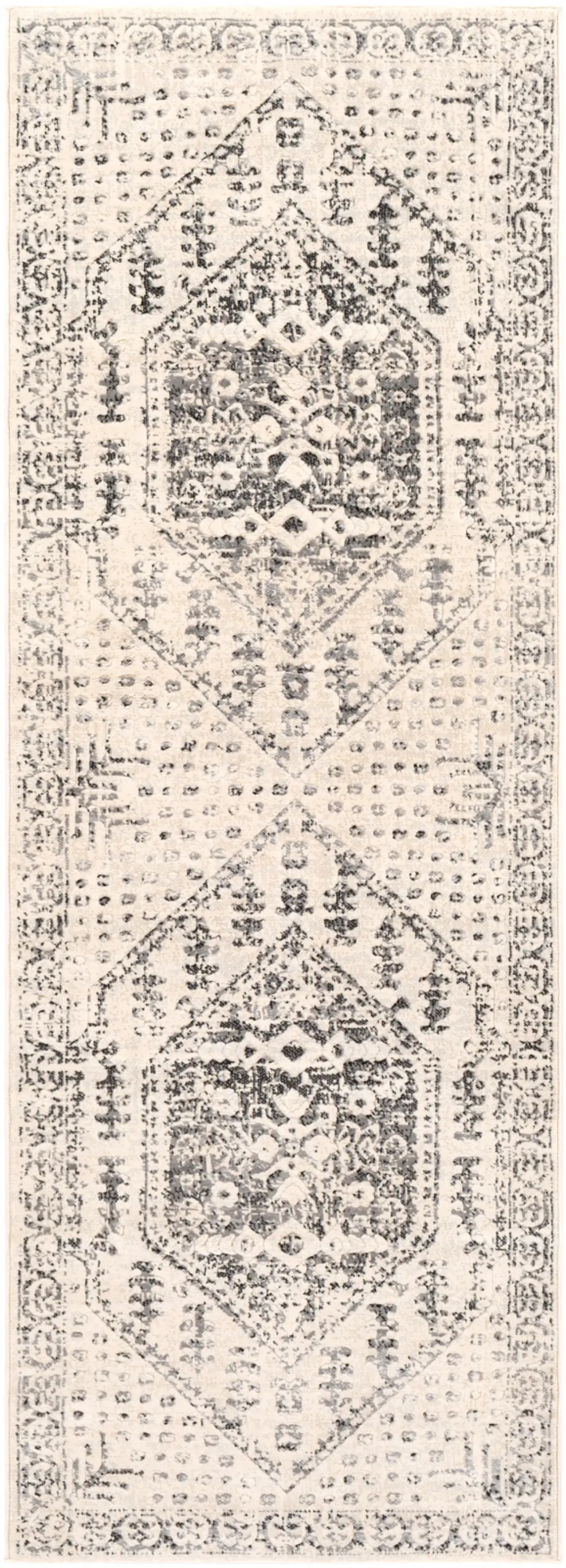Calix Vintage Oriental Boho Beige/Grey Rug - Image 4