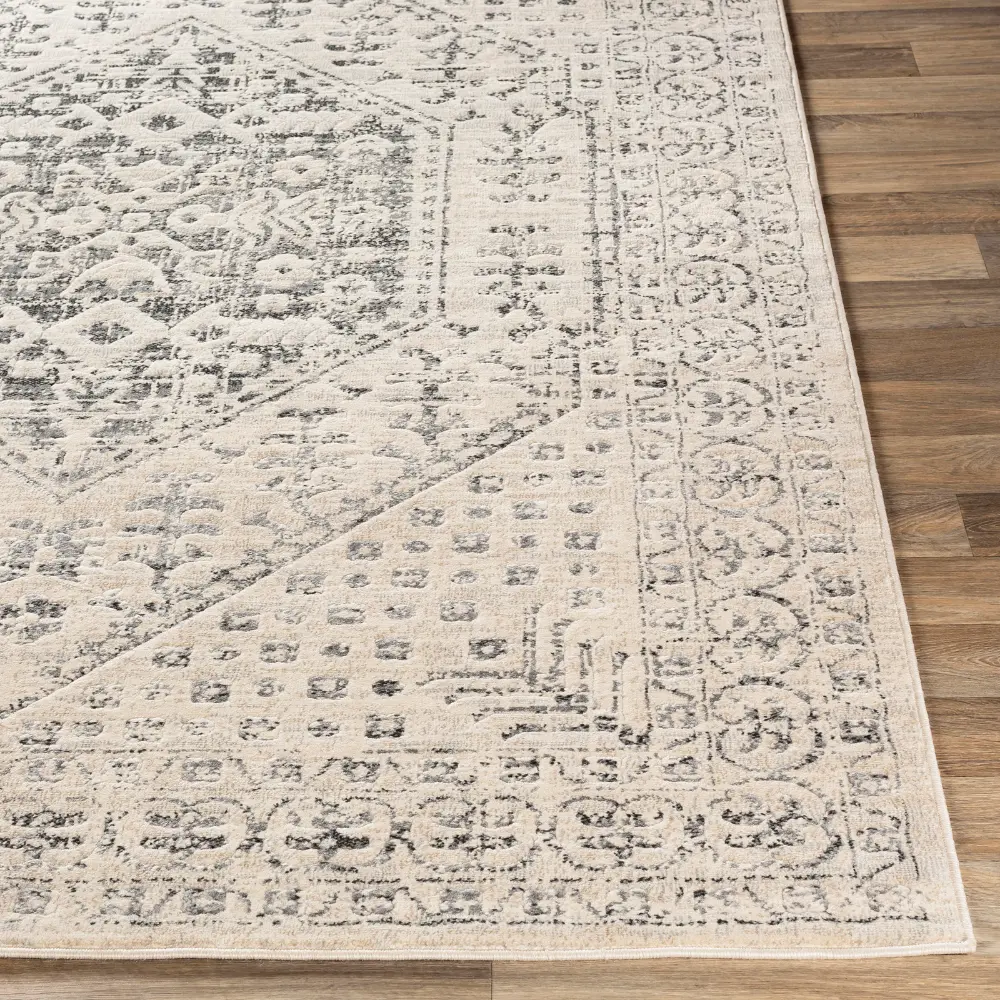 Calix Vintage Oriental Boho Beige/Grey Rug - Image 8