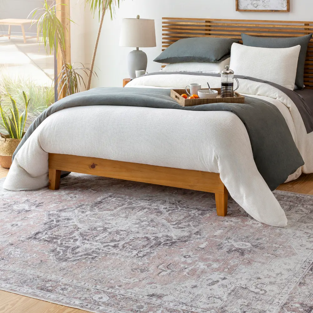 CAPUCINE Machine Washable Modern Boho Grey Rug - Image 12