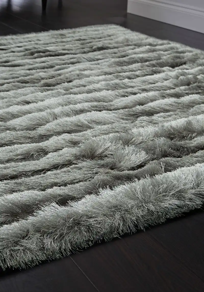 Carved Glamour Silver Rug - Image 2