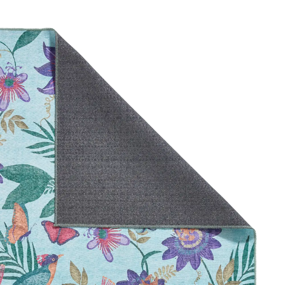Catherine Lansfield Amaya Tropical Birds Purple Washable  Purple  Rug - Image 4