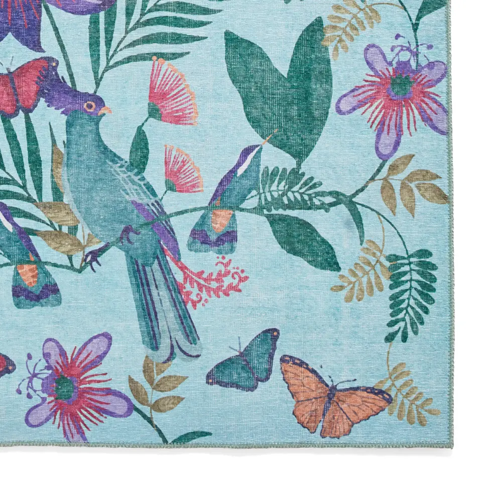 Catherine Lansfield Amaya Tropical Birds Purple Washable  Purple  Rug - Image 5