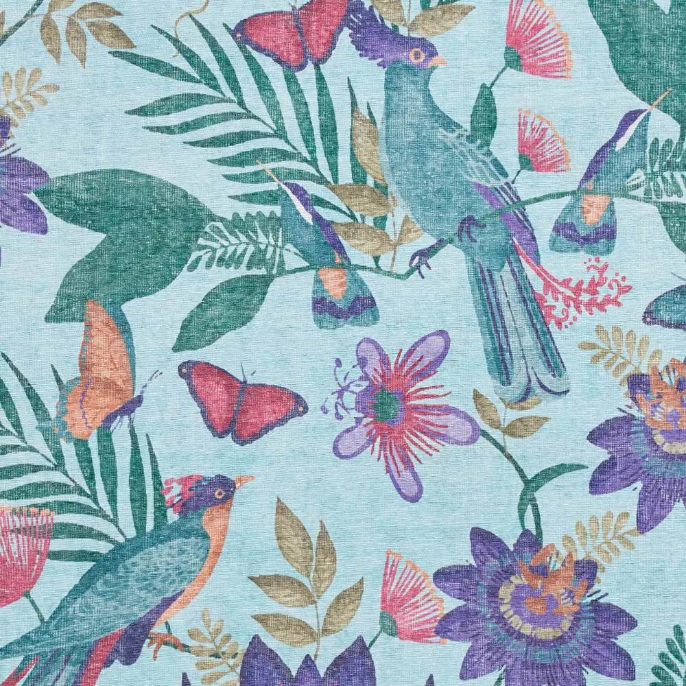 Catherine Lansfield Amaya Tropical Birds Purple Washable  Purple  Rug - Image 6
