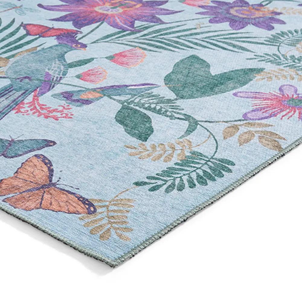 Catherine Lansfield Amaya Tropical Birds Purple Washable  Purple  Rug - Image 7