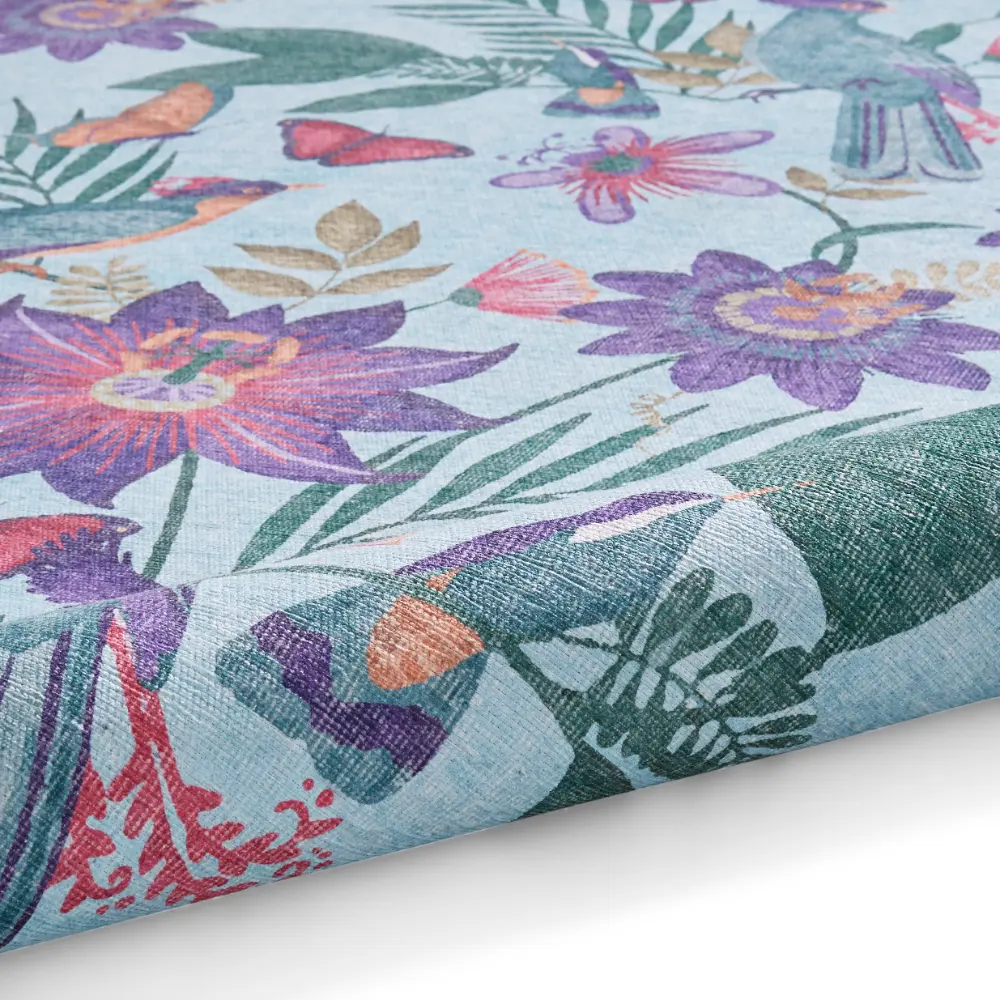 Catherine Lansfield Amaya Tropical Birds Purple Washable  Purple  Rug - Image 9