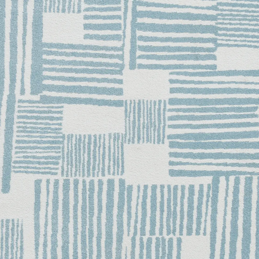 Catherine Lansfield Blocks Modern Abstract Blue Rug - Image 5