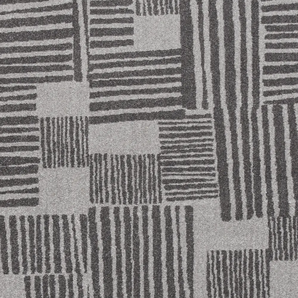 Catherine Lansfield Blocks Modern Abstract Dark Grey Rug - Image 5