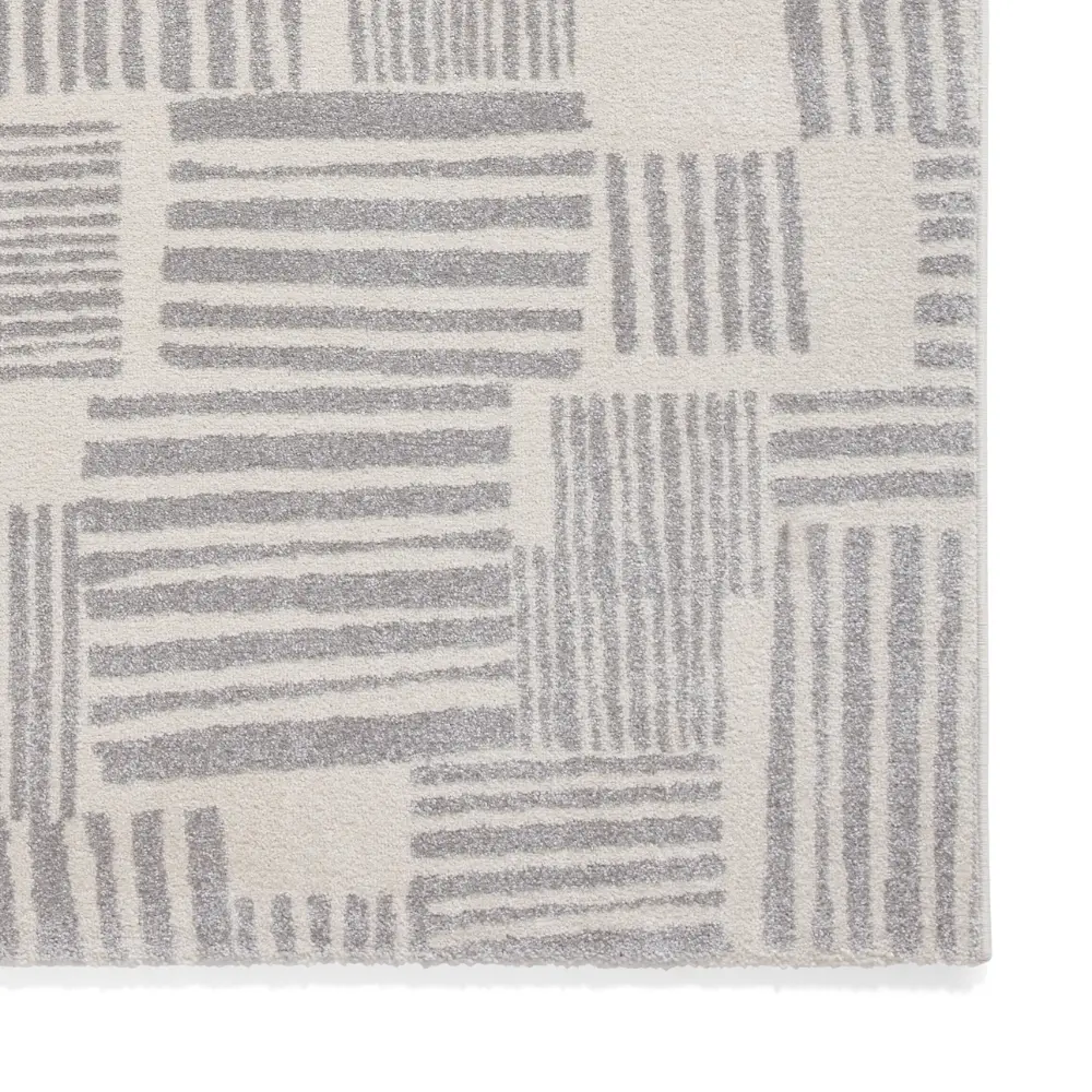 Catherine Lansfield Blocks Modern Abstract Grey  Rug - Image 5