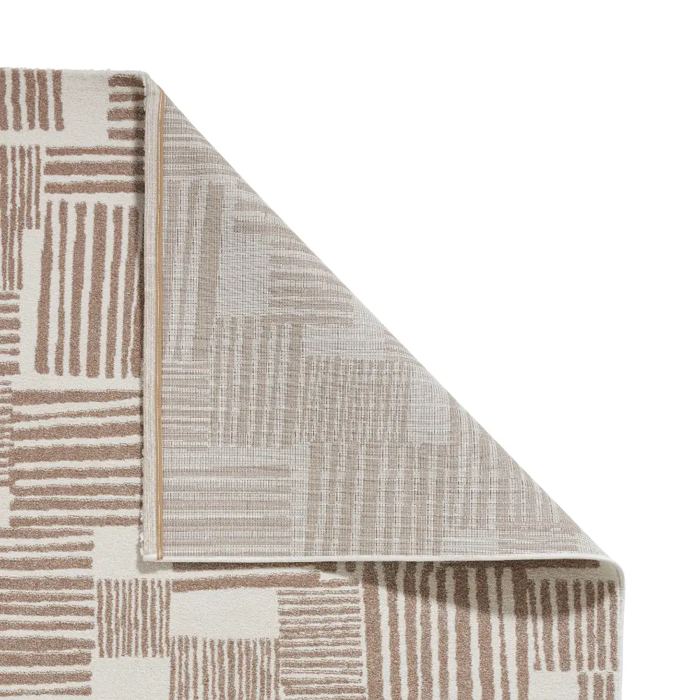 Catherine Lansfield Blocks Modern Abstract Natural Rug - Image 4