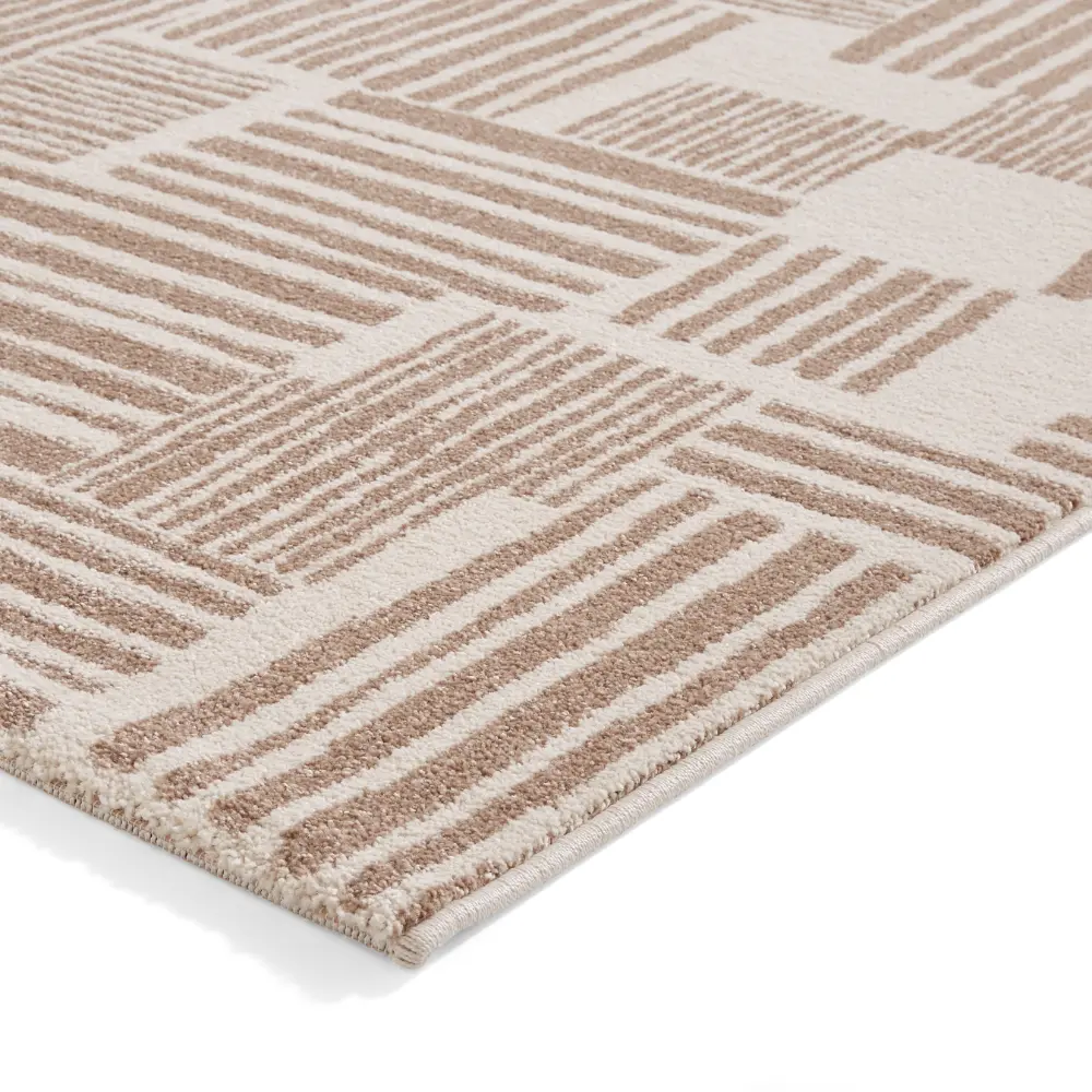 Catherine Lansfield Blocks Modern Abstract Natural Rug - Image 7