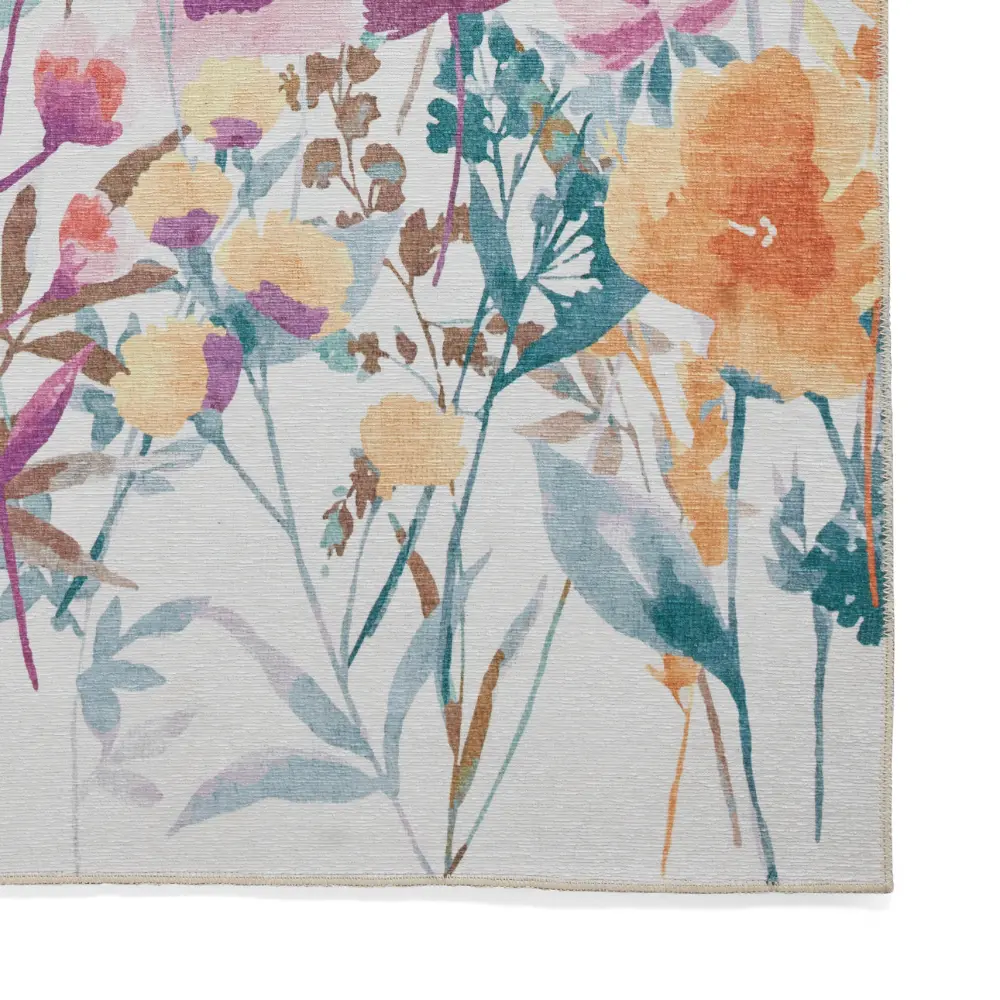 Catherine Lansfield Country Floral Yellow Rug - Image 5