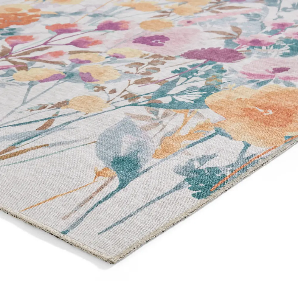 Catherine Lansfield Country Floral Yellow Rug - Image 7