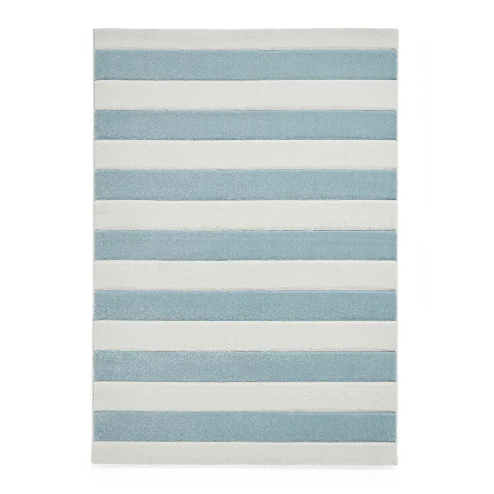 Catherine Lansfield Cove Stripe Modern Linear Blue Rug - Image 3
