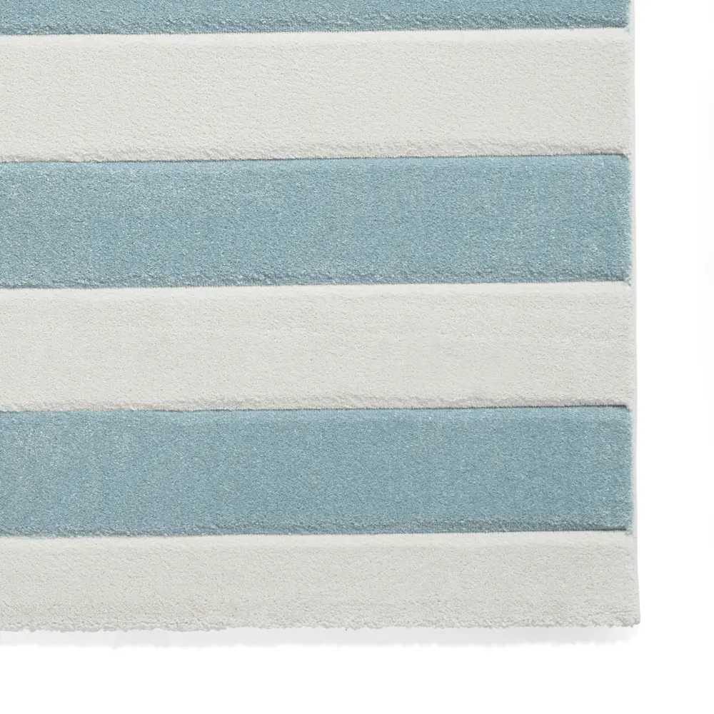 Catherine Lansfield Cove Stripe Modern Linear Blue Rug - Image 5