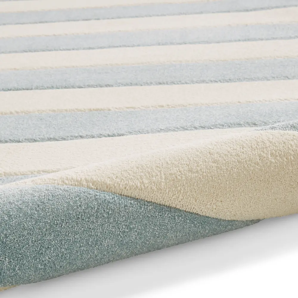 Catherine Lansfield Cove Stripe Modern Linear Blue Rug - Image 9