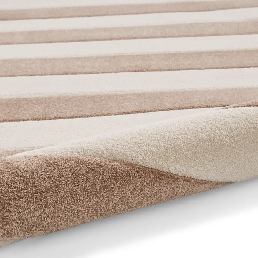 Catherine Lansfield Cove Stripe Modern Linear Natural Rug - Image 8