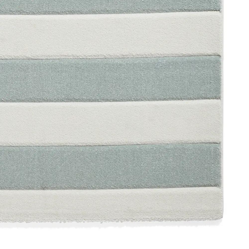 Catherine Lansfield Cove Stripe Modern Linear Sage Green Rug - Image 3