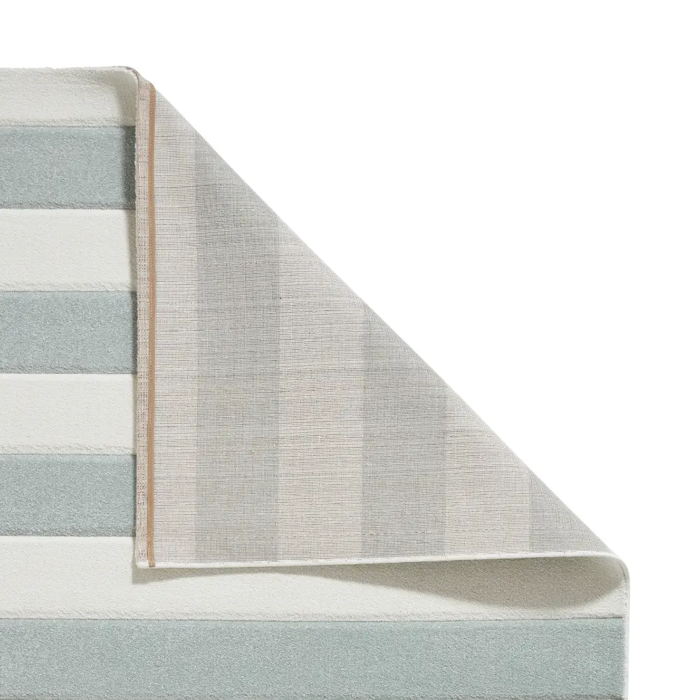 Catherine Lansfield Cove Stripe Modern Linear Sage Green Rug - Image 9
