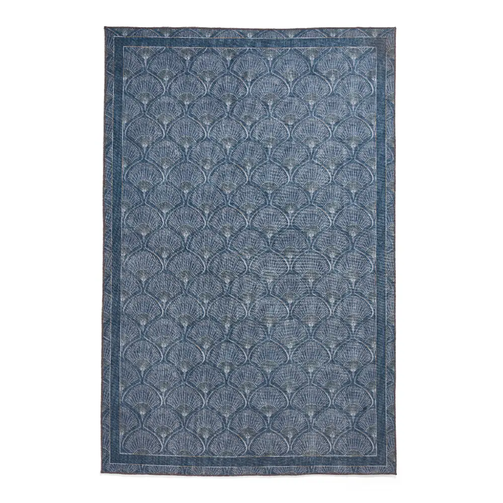 Catherine Lansfield Deco Peacock Washable Blue Rug - Image 8