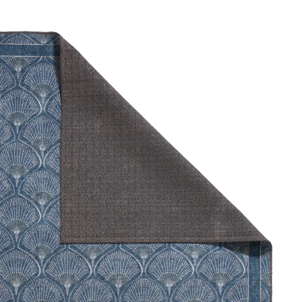 Catherine Lansfield Deco Peacock Washable Blue Rug - Image 9