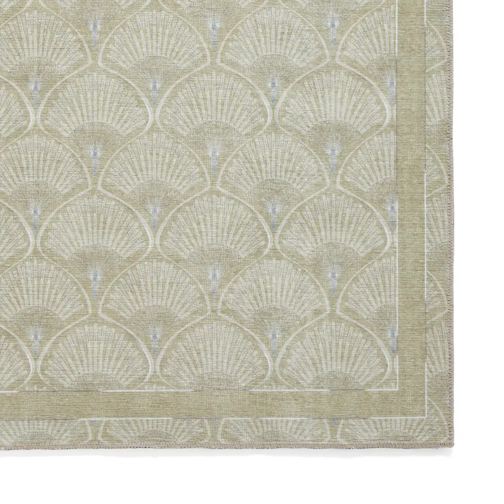 Catherine Lansfield Deco Peacock Washable Green Rug - Image 5