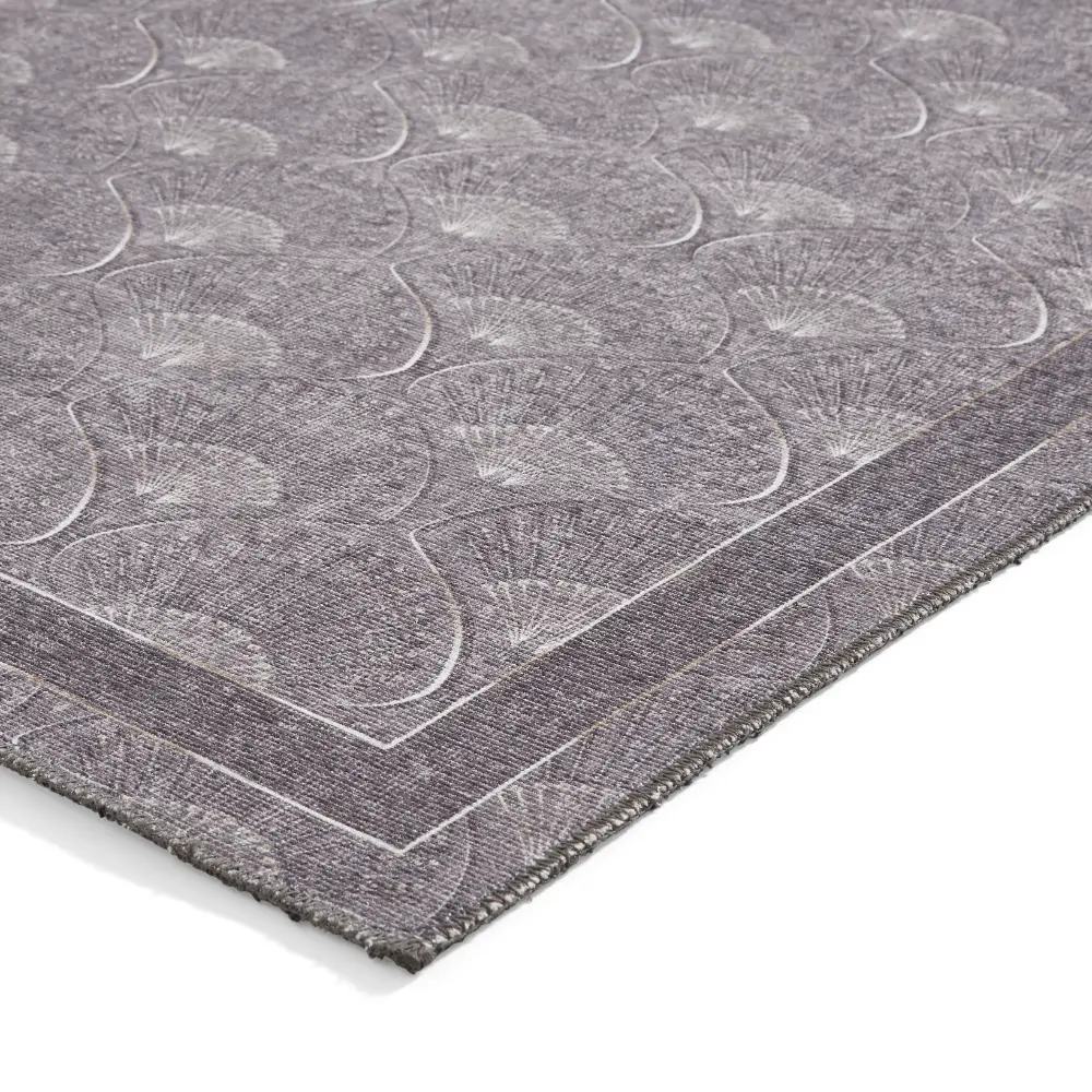 Catherine Lansfield Deco Peacock Washable Grey Rug - Image 7
