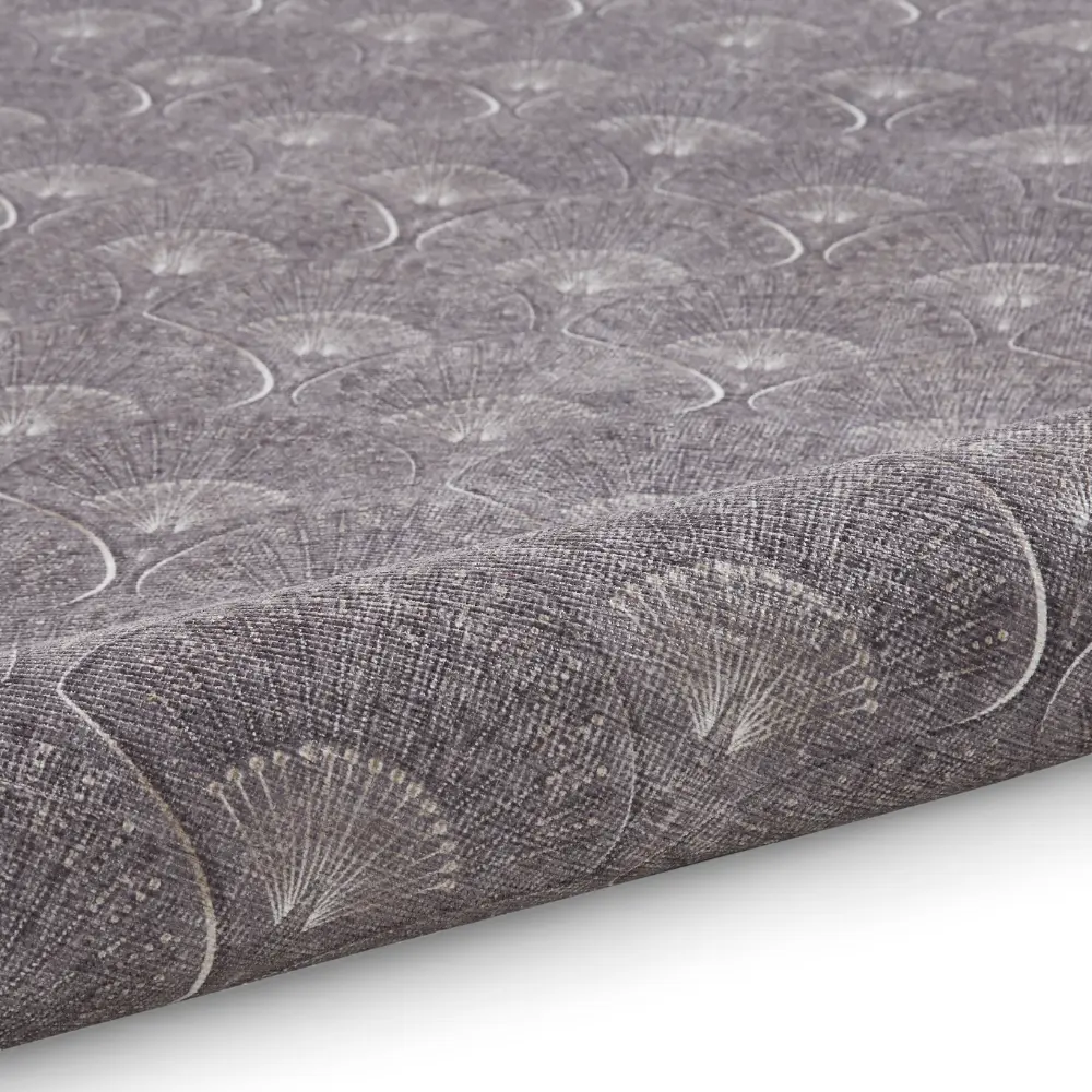 Catherine Lansfield Deco Peacock Washable Grey Rug - Image 9