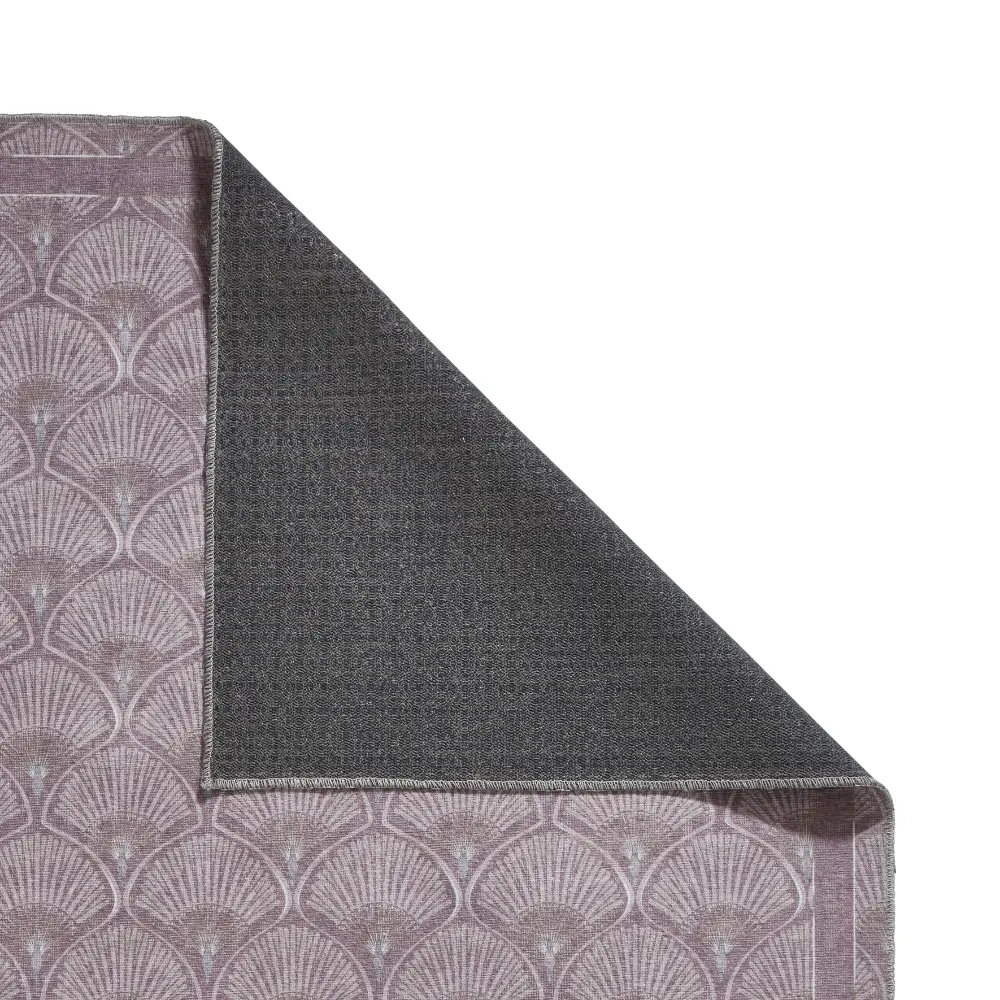 Catherine Lansfield Deco Peacock Washable Lilac Rug - Image 3