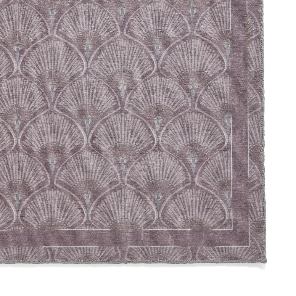 Catherine Lansfield Deco Peacock Washable Lilac Rug - Image 4