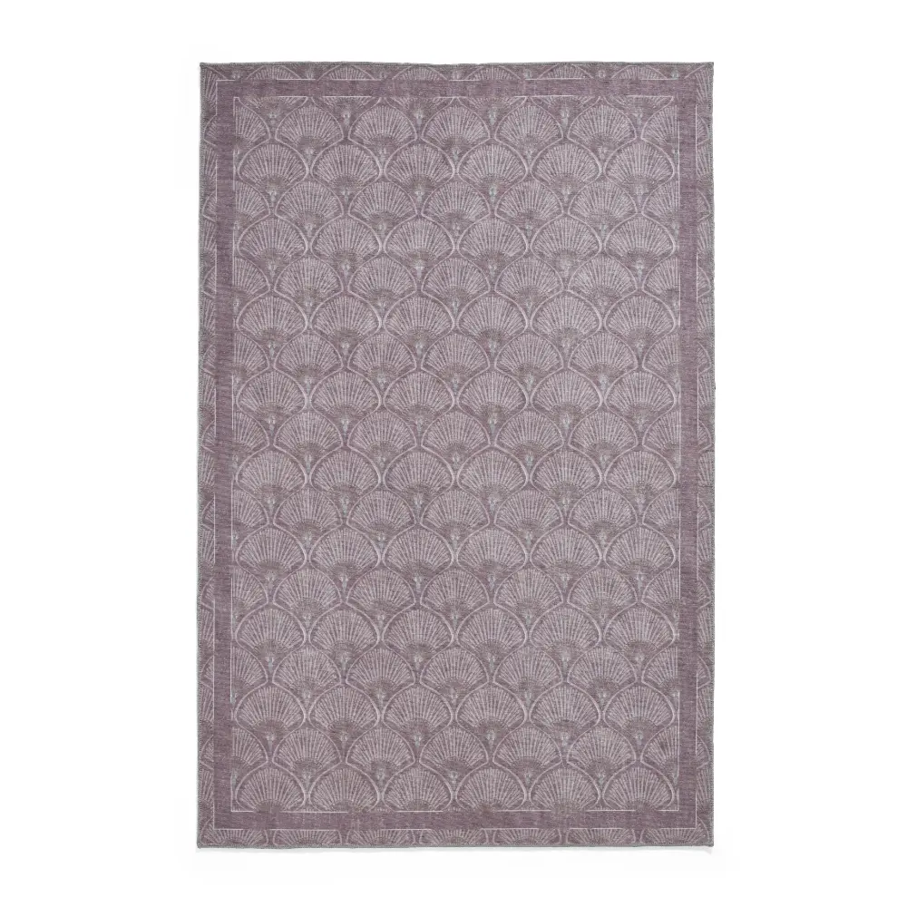 Catherine Lansfield Deco Peacock Washable Lilac Rug - Image 9