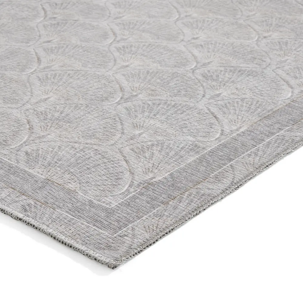 Catherine Lansfield Deco Peacock Washable Silver Rug - Image 6