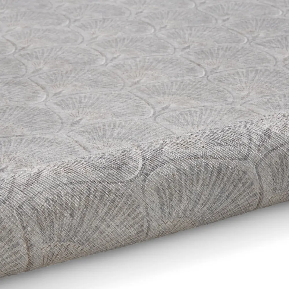 Catherine Lansfield Deco Peacock Washable Silver Rug - Image 8