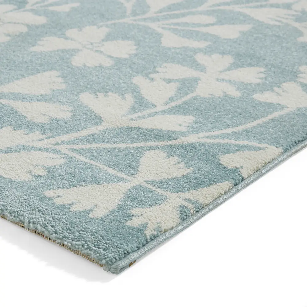 Catherine Lansfield Grace Floral Blue Rug - Image 7