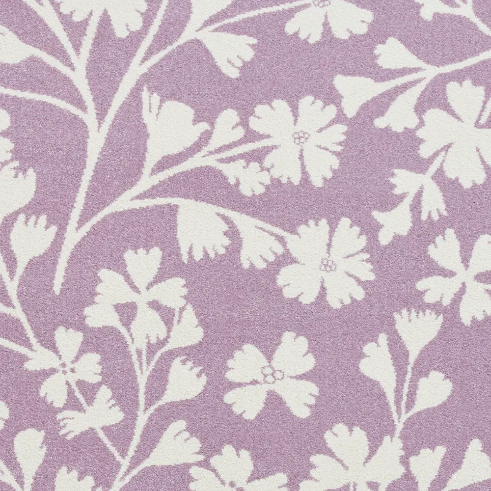 Catherine Lansfield Grace Floral Lilac Rug - Image 5