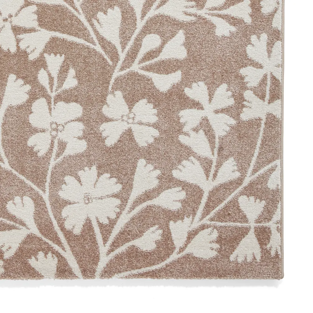 Catherine Lansfield Grace Floral Natural Rug - Image 3