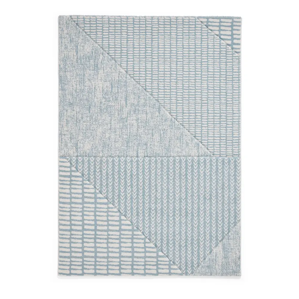Catherine Lansfield Larsson Modern Abstract Blue Rug - Image 3