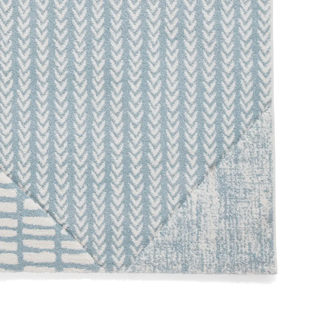 Catherine Lansfield Larsson Modern Abstract Blue Rug - Image 5
