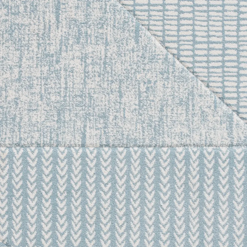 Catherine Lansfield Larsson Modern Abstract Blue Rug - Image 6