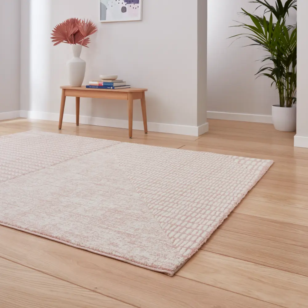 Catherine Lansfield Larsson Modern Abstract Rose Rug - Image 2