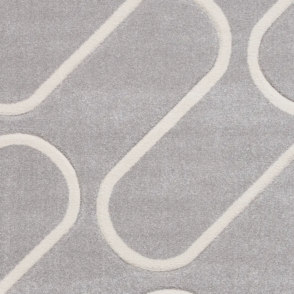 Catherine Lansfield Linear Curve Modern Geometric Grey Rug - Image 4