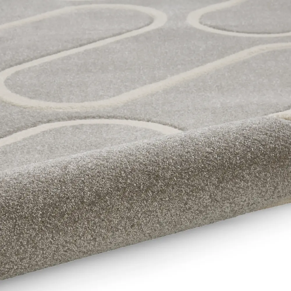 Catherine Lansfield Linear Curve Modern Geometric Grey Rug - Image 7
