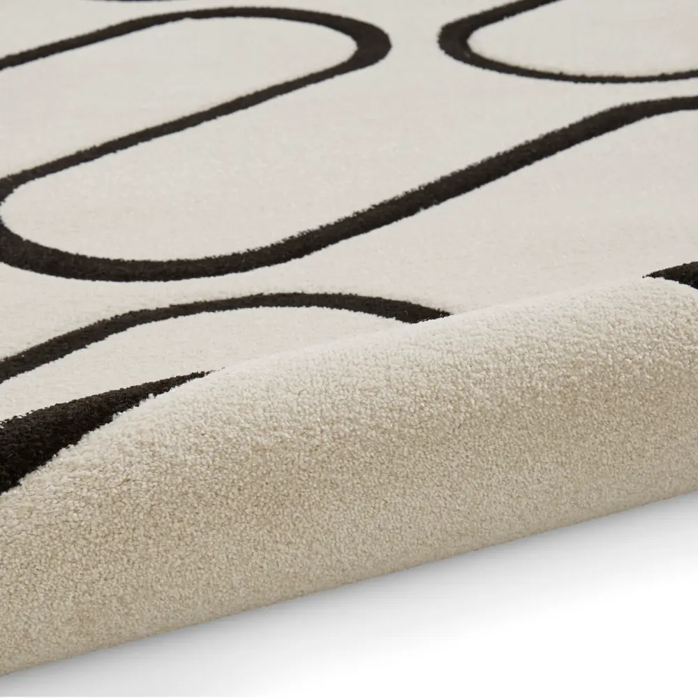 Catherine Lansfield Linear Curve Modern Geometric White Rug - Image 8