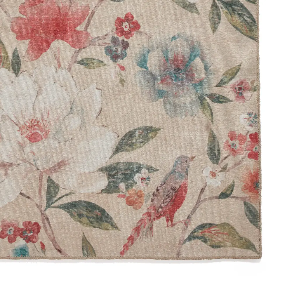 Catherine Lansfield Pipa Floral Natural Rug - Image 9