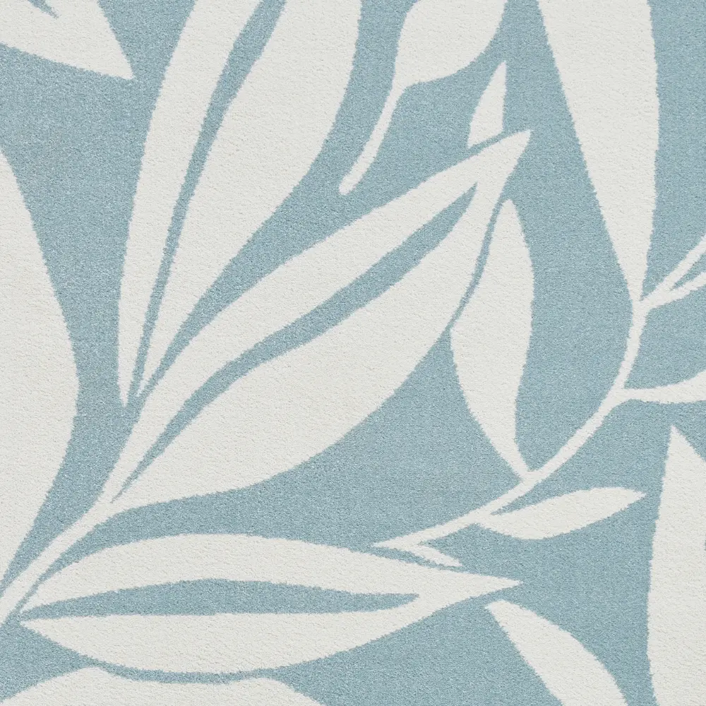 Catherine Lansfield Sorral Leaves Botanical Blue Rug - Image 3