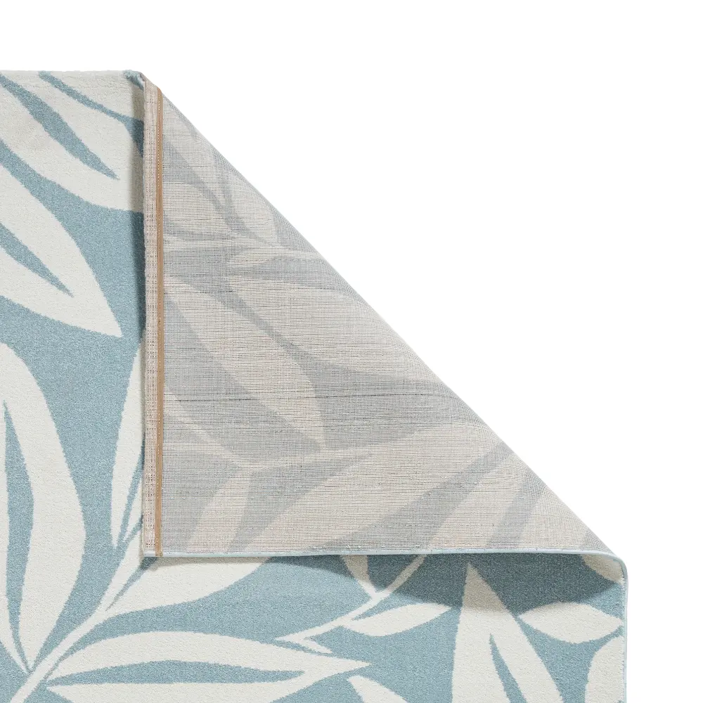 Catherine Lansfield Sorral Leaves Botanical Blue Rug - Image 8