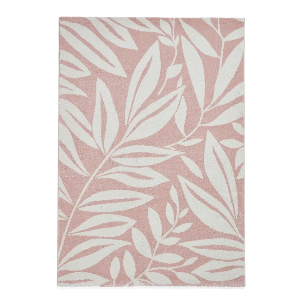 Catherine Lansfield Sorral Leaves Botanical Rose Rug - Image 3